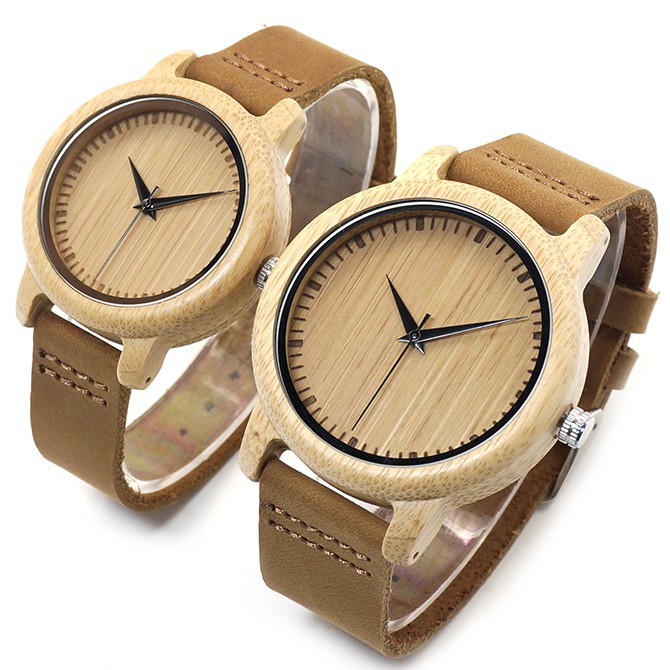 Jam Tangan Bambu A4WS04BR Analog Wanita - A10 - A4WS04BR Brown