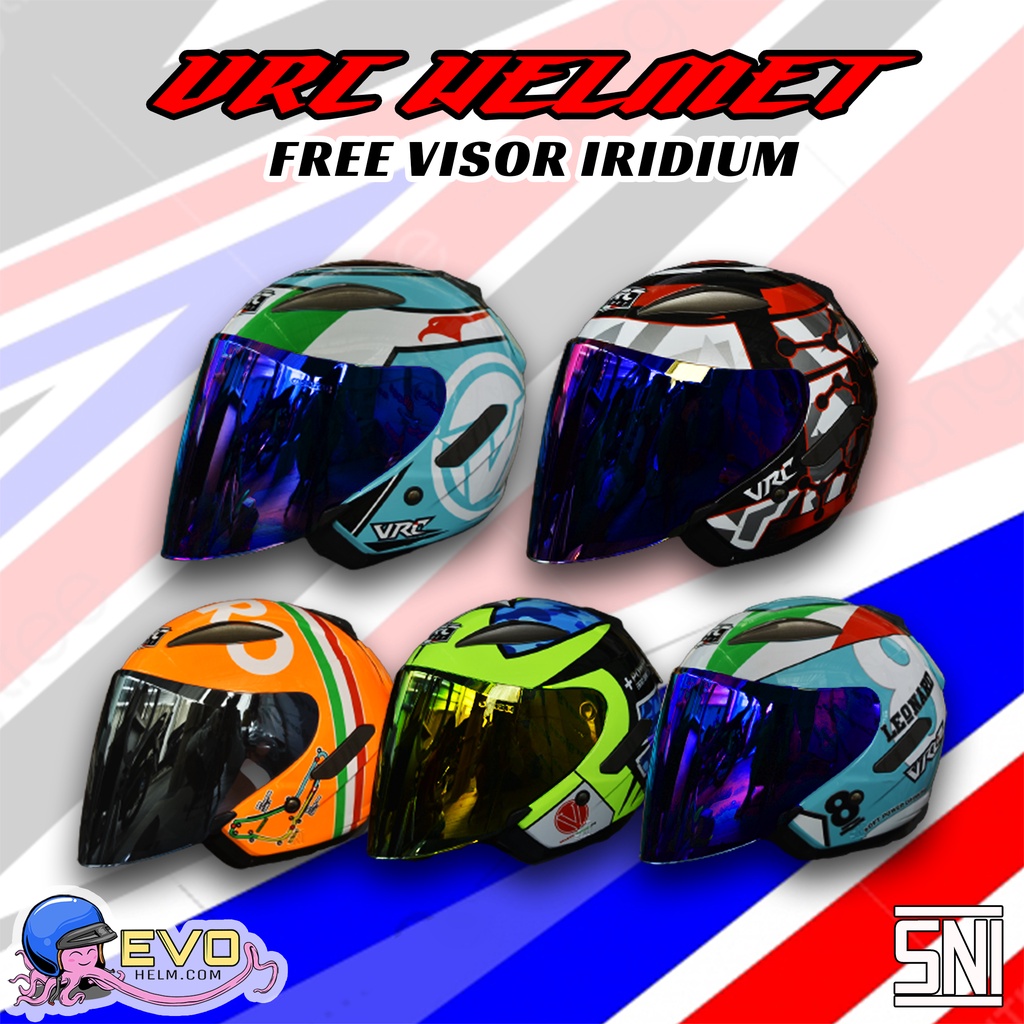 HELM CENTRO VRC ORIGINAL VISOR IRIDIUM FREE BUBBLE - ONGKIR 1KG SAJA