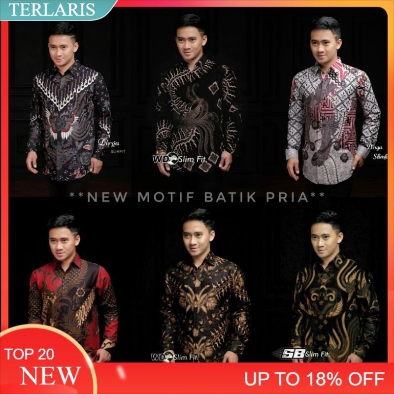 [RAJA BUSANA] batik pria kemeja batik pria lengan panjang size m l xl xxl terlaris