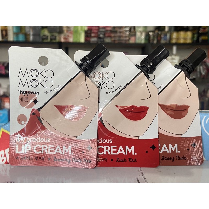 [ travel size ] moko moko precious lip cream sachet // moko moko lipcream travel size