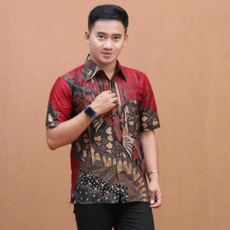 Langsung Beliii.. Hem Batik Pria Lengan Pendek - Baju Batik Pria - Hem Batik Pria Jumbo M L XL 4L