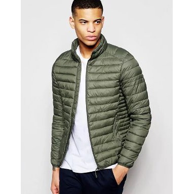 Original PB Pull and   Bear Padded Puffer Man Jacket Jaket Tebal Hangat Hujan Pria Murah Fashion Ca