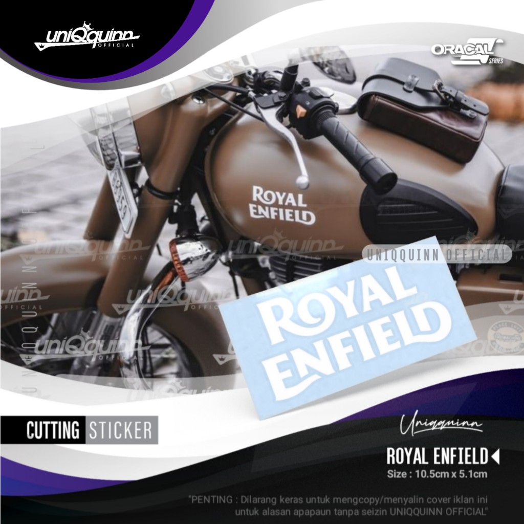 Sticker Royal Enfield [ CUTTING STICKER ] Stiker Royal Enfield | Stiker Motor Logo Motor