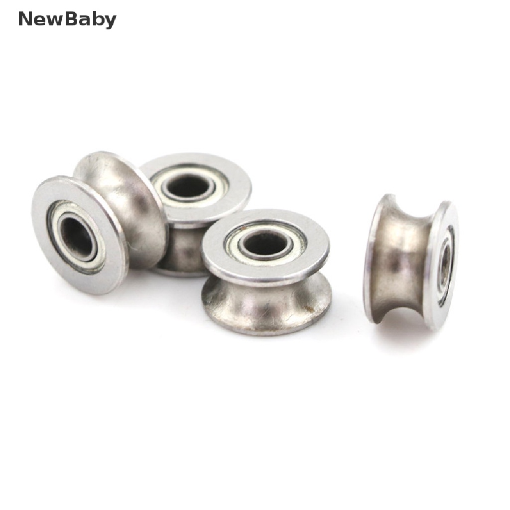 Newbaby 4PCS Roda Bearing Pulley Bentuk U Ukuran 4x13 X 7MM 624UU HCS