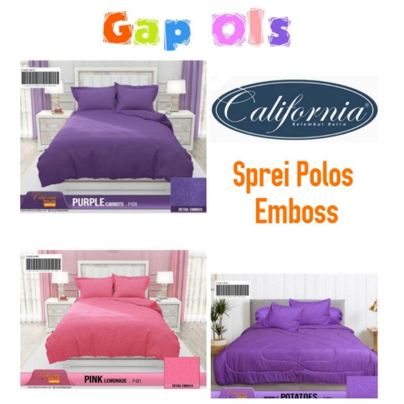CALIFORNIA Sprei Set Embossed Solid California sprei polos 120 California sprei polos 160 California