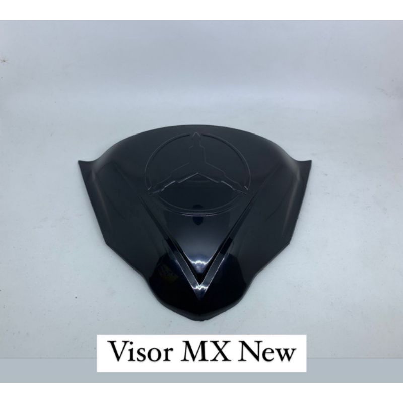 Visor mx new 135 Free double tape 3m Bahan arklirik tebal - hitam pekat