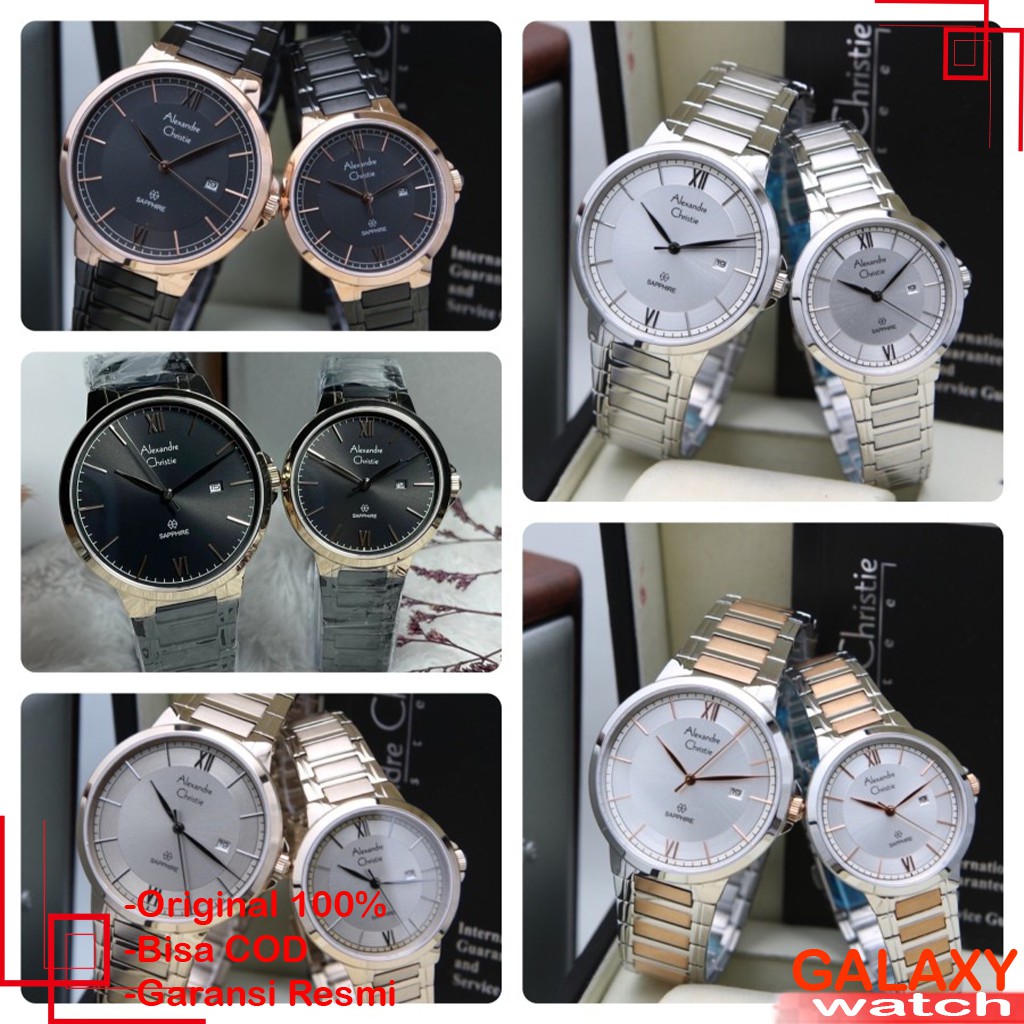 ALEXANDRE CHRISTIE COUPLE ORIGINAL JAM TANGAN ALEXANDRE CHRISTIE COUPLE JAM ALEXANDRE CHRISTIE AC AL