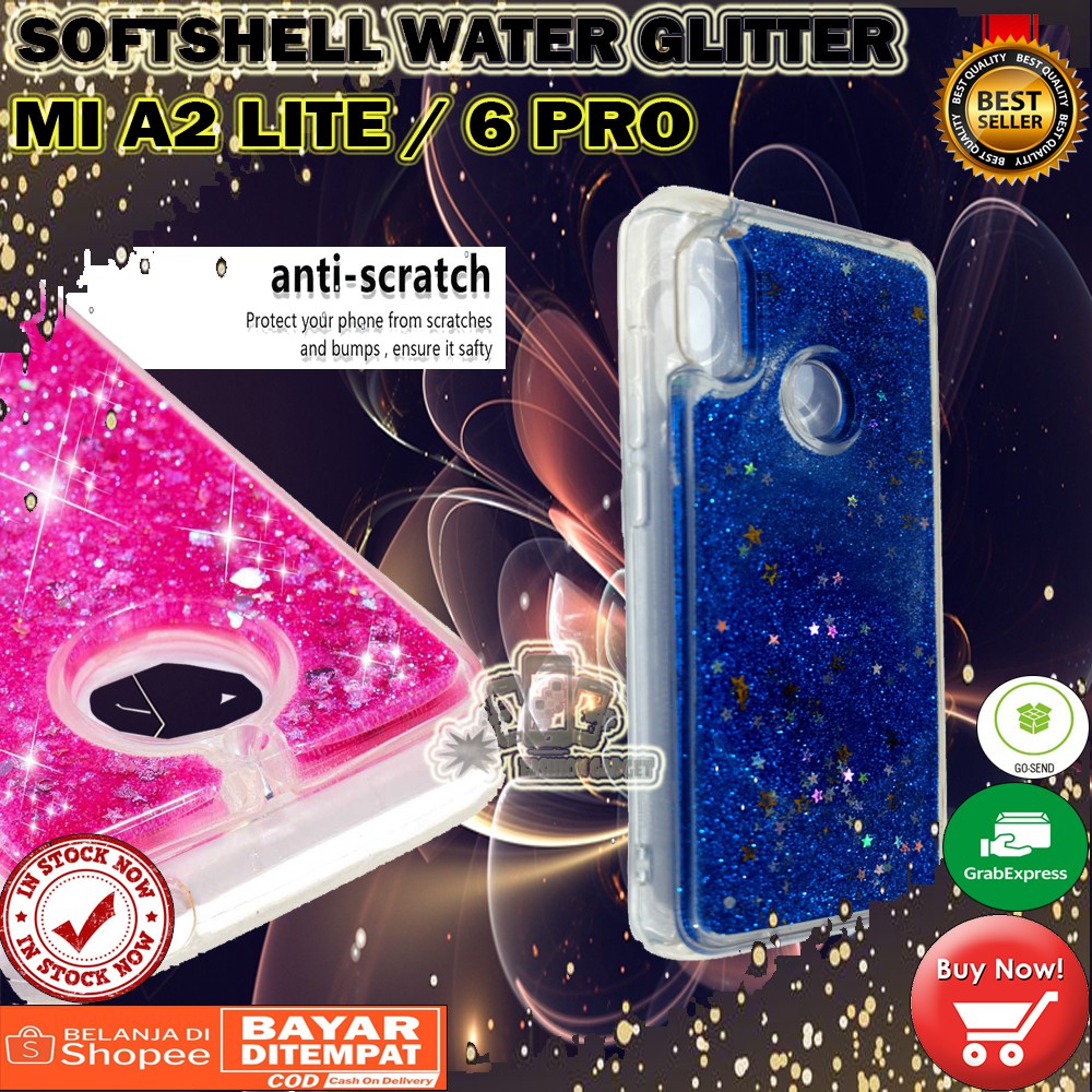 Silikon Xiaomi REDMI 4X / MI A2 MI 6X Water Glitter KASING Casing KESING SOFT