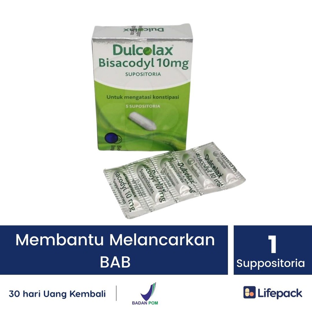 DULCOLAX SUPPO DEWASA 10 MG - Obat Nyeri Buang Air Besar - LIFEPACK