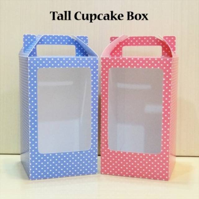 

10 pcs Royale Cristal Tall Cupcake Box Kotak Dus Kue