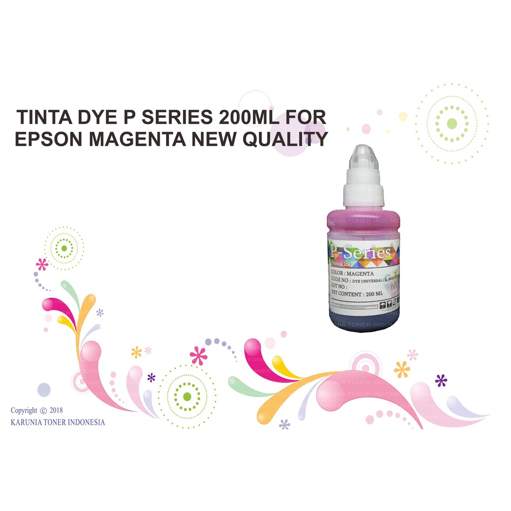 TINTA DYE P SERIES 200ML FOR EPSON CMYK NEW QUALITY