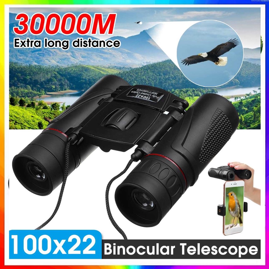 Teropong Lipat Jarak Jauh Binoculars Compact Zoom Desain Kecil Kekeran Jernih Bagus 1000 mtr 1km