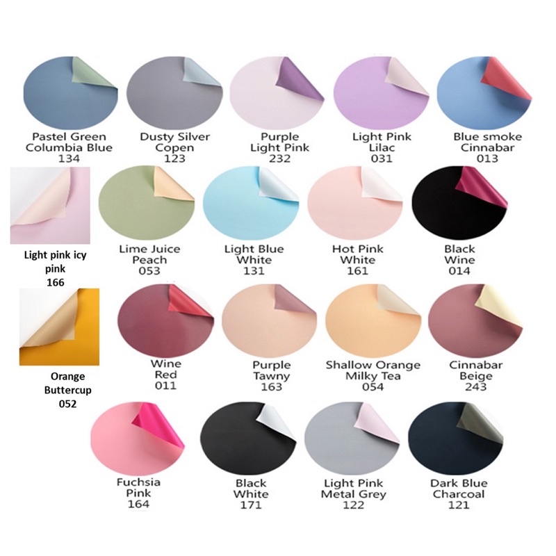 

[ 1 Pak 20pcs ] BI COLOR CELLOPHANE