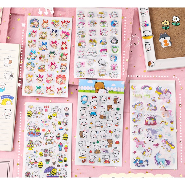 [PART 2] Stiker Set / Sticker Anak Karakter Imut Isi 6 lembar 6 in 1 / Sticker Lucu Unik Karakter 6in1 Set / Reward Sticker Bonus Anak / Stiker Hadiah Anak