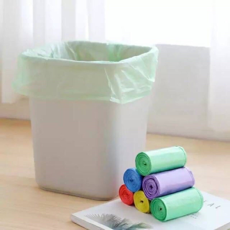 DK Kantong Plastik Sampah Warna ROLL Isi 20pcs Tahan Air / Plastik Trash