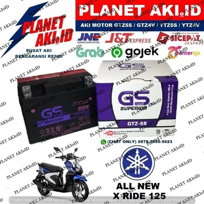 Aki Motor Yamaha All New X Ride XRide 125 GTZ5S GS Y Accu Kering MF