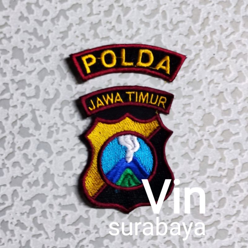 bordir logo polda jatim