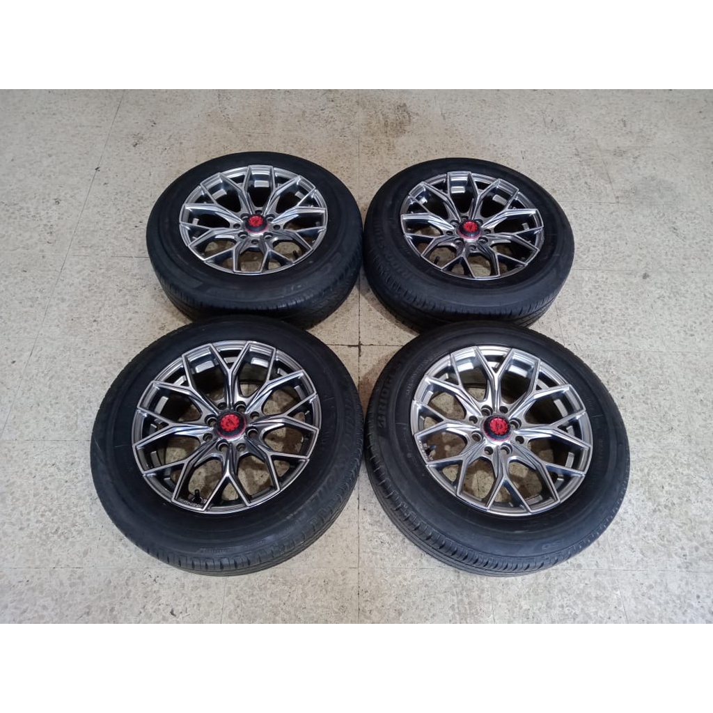 JUAL VELG MOBIL BEKAS AVANZA RING 15X7 PCD 4X100X114 ET35+BAN 185 65 BRIDGESTONE PNP XENIA,KIJANG,MOBILIO,LIVINA,FREED,AYLA,AGYA,BRIO,MIRAGE,SIRION