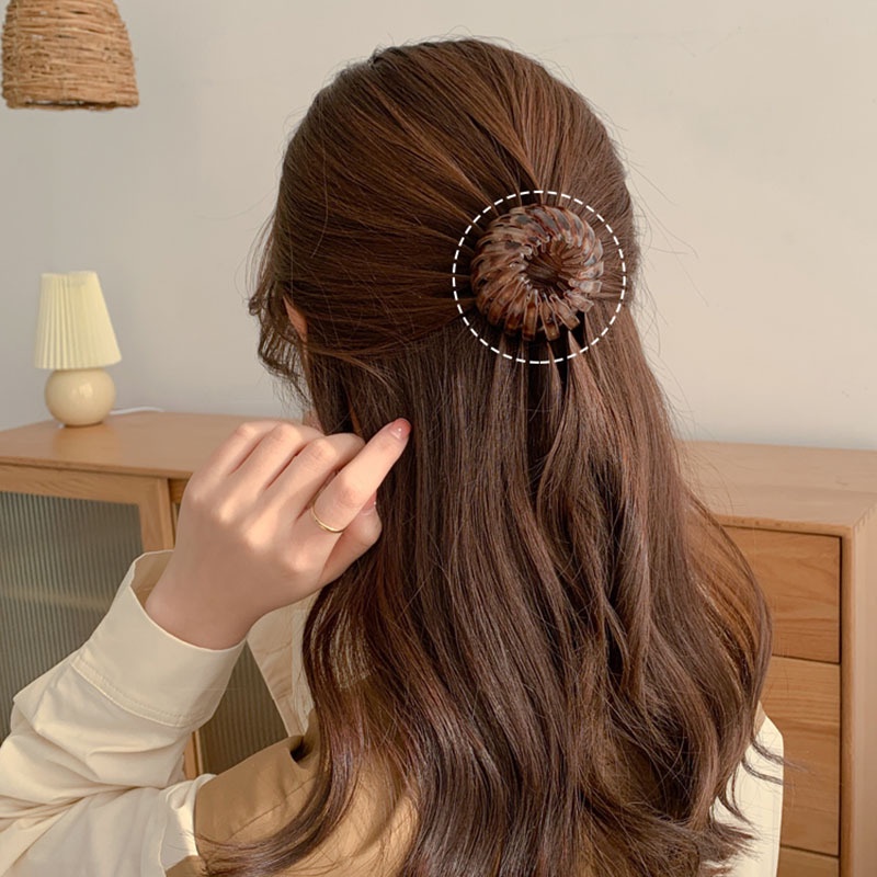 BOSJKT523 Jepit Rambut Korea Bulat / Donat Hair Clip Claw / Ikat Rambut Korea Ponytail