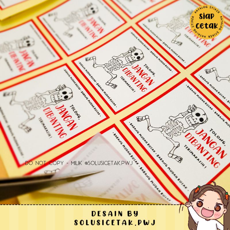 Stiker Fragile / Stiker fragile lucu / stiker fragile jangan dibanting / stiker fragile pecah belah 