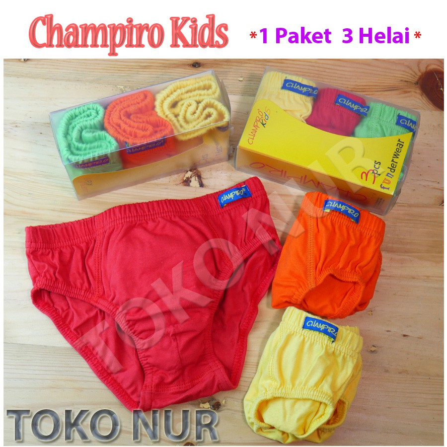 3 helai celana dalam anak champiro