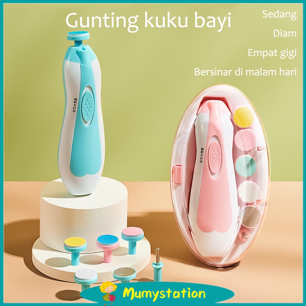 Mumystation Alat Kikir Kuku bayi /Gunting Kuku Bayi elektrik set /Baby Nail Trimmer