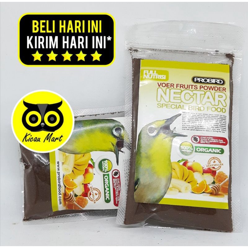 PAKAN burung PLECI PUR HALUS VOER FRUITS FRUIT POWDER NECTAR nastar nekxtar nekstar