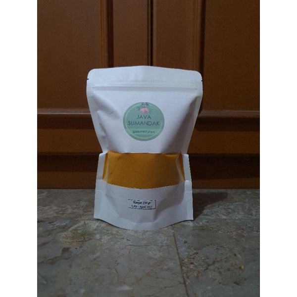 

Kunyit Turmeric Bubuk Giling dari Bonggolnya PREMIUM 250gr (1/4kg) Java Sumandak 100% murni