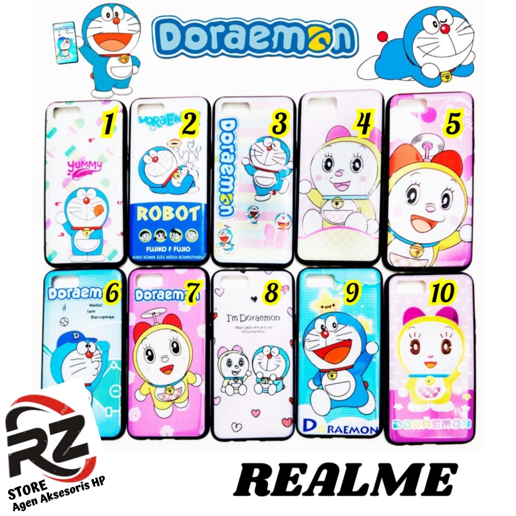DORAEMON CASING Hard case glossy REALME C3 C12 C15 C25 NARZO 20 NARZO 30A CASING HARD CASE