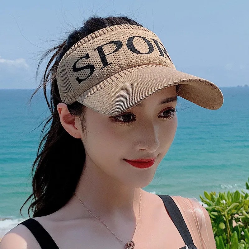 Topi Matahari Wanita Model Atas Kosong Gaya Kasual Untuk Musim Panas