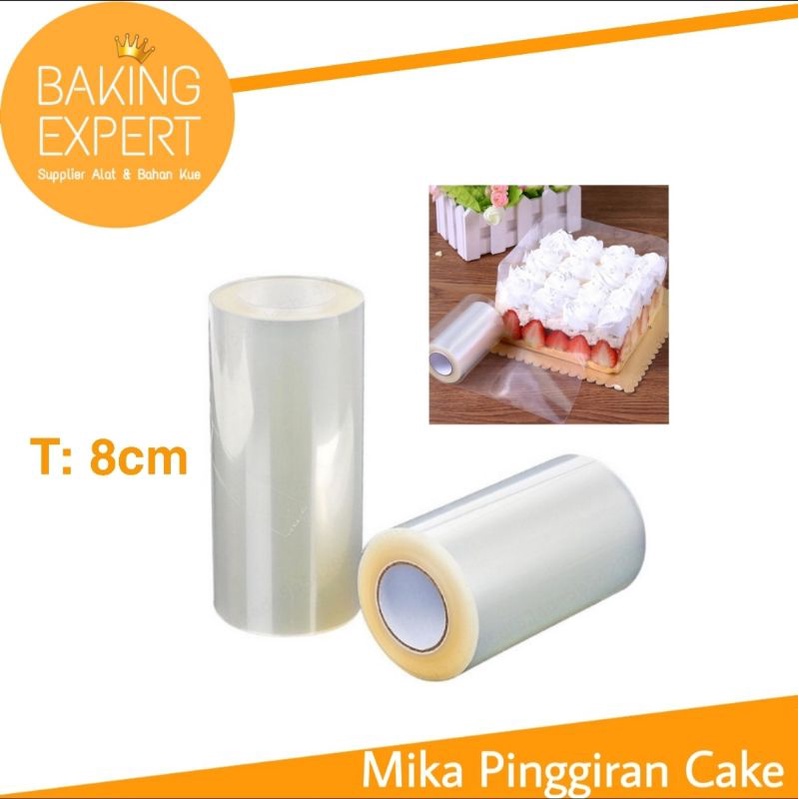 

Mika Plastik Pinggiran cheese cake kue tiramisu tinggi 8cm per meter