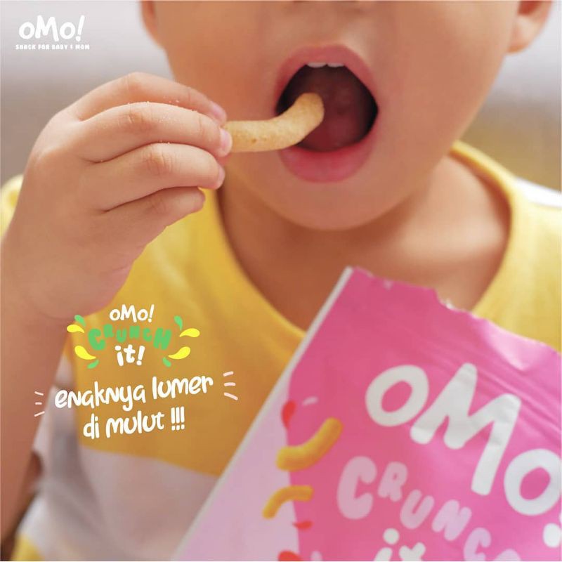 OMo ! Crunch It varian baru rasa pisang keju dan cokelat