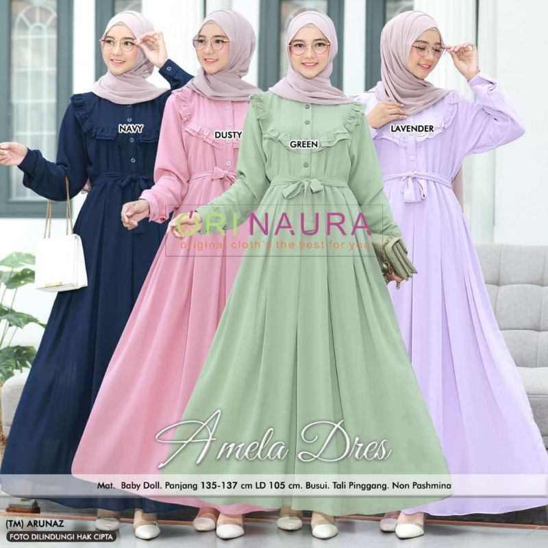 GAMIS DEWASA/AMELA DRES ORIGINAL BY ORI NAURA