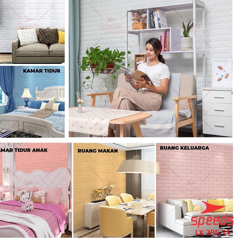 Best SPEEDS Wallpaper Dinding 3D Roll Wallpaper Batu Bata Foam Wall Sticker 205-11 ,,