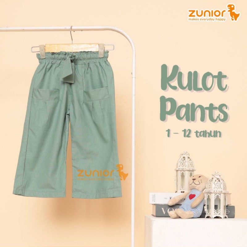 Celana Anak Perempuan Kulot Zunior Premium 1-12 Tahun