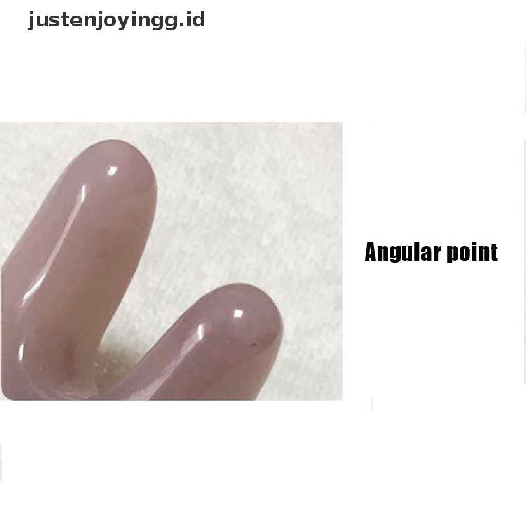 Papan Pijat Gua Sha Batu Kuarsa Rose Natural Untuk Wajah Leher Tubuh