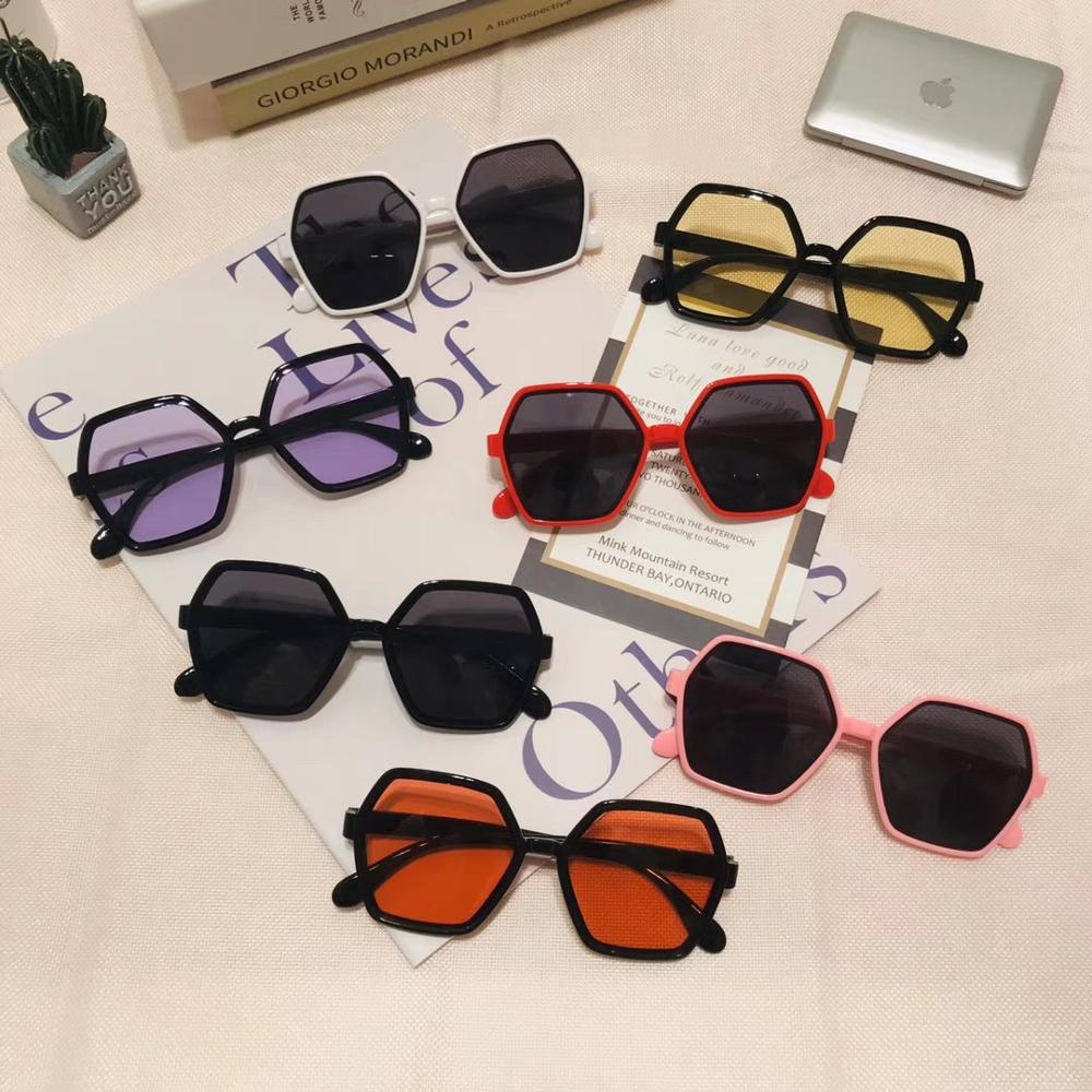 Fashion Polygonal Kids Sunglasses Vintage Shades Sunglasses for Girls Boys