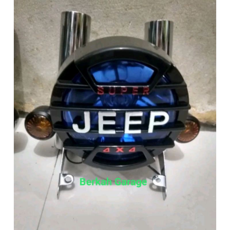 Lampu Jepp Plus Breket Slongsong Crum Dan Sen Model Cb Bulat 2 Psc Byson Rx-King