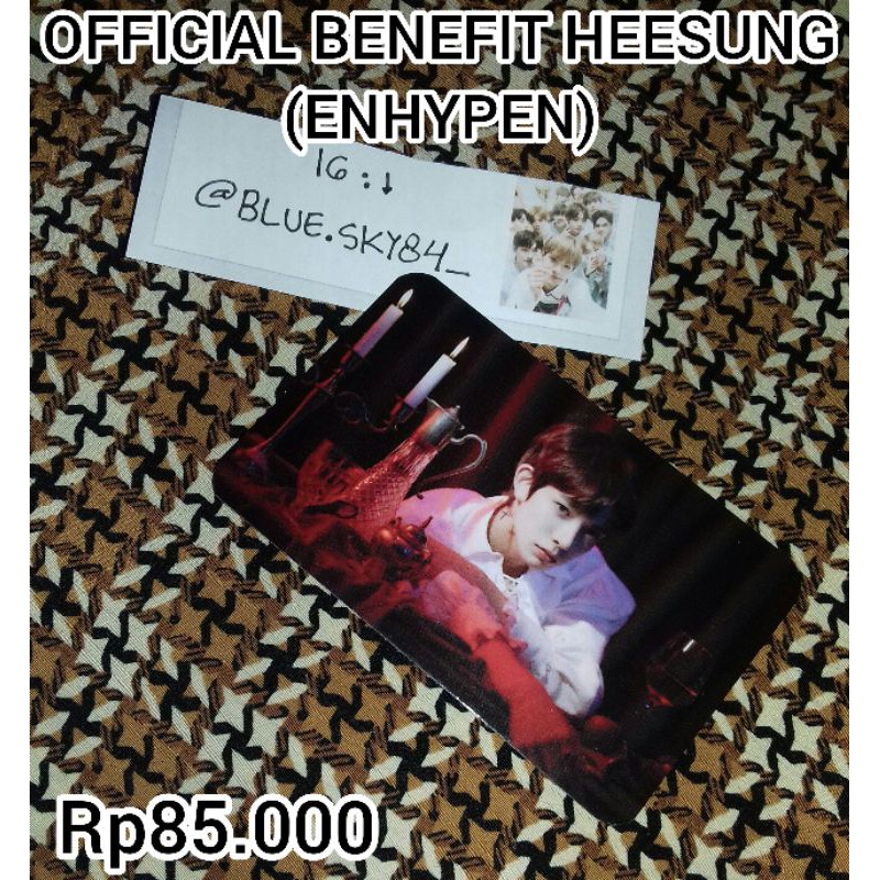 official photocard enhypen heeseung benefit