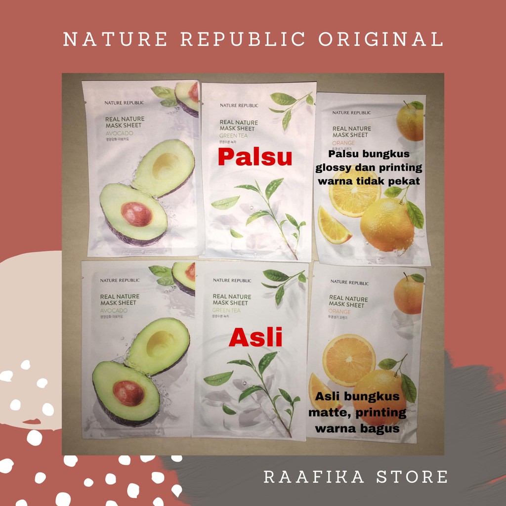 Nature Republic Real Nature Mask Sheet Original | Shopee