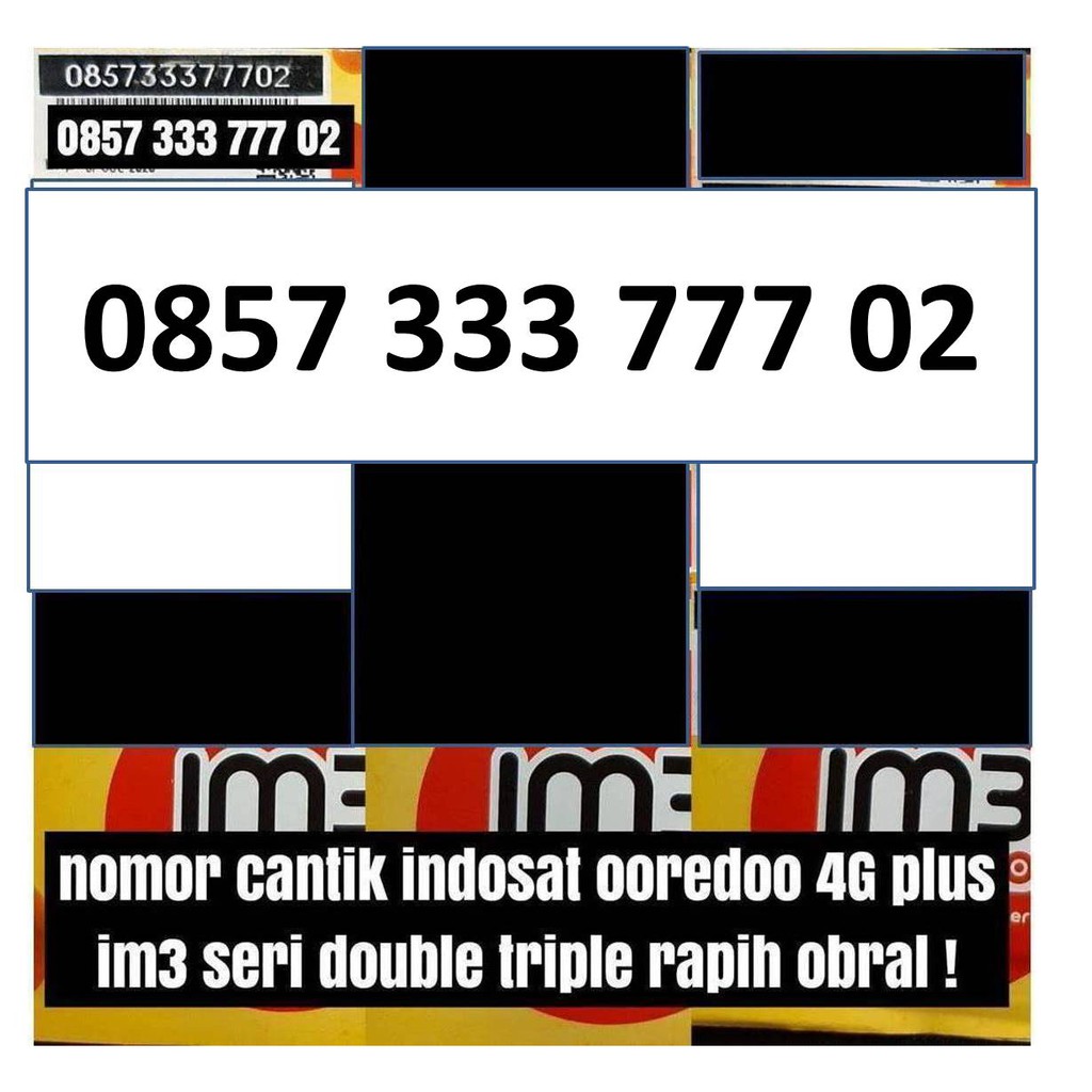 nomer cantik indosat ooredoo im3 4G plus kartu perdana double triple