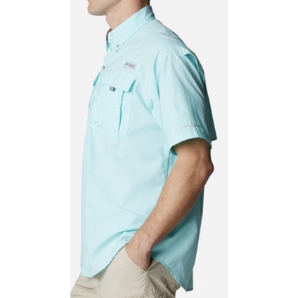 kemeja pria bigsize columbia shortsleeve toska