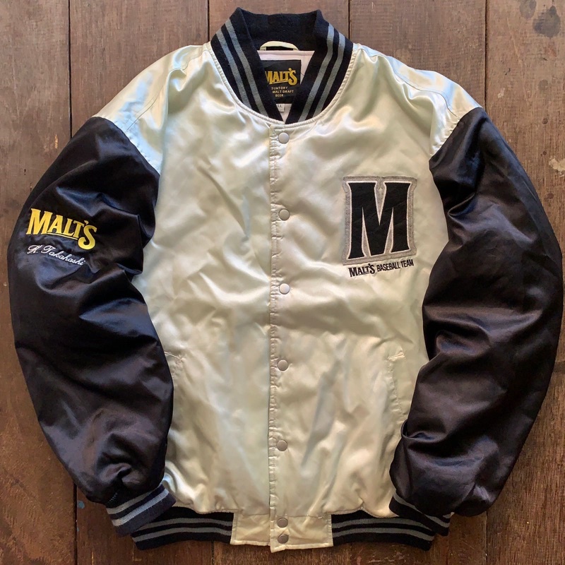 Suntory malt's baseball team varsity satin jacket