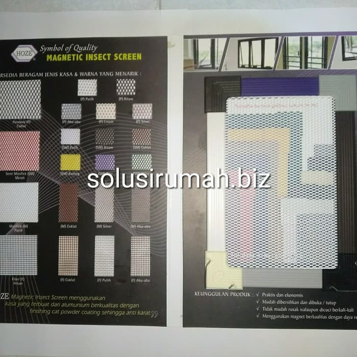 Katalog Magnetic Insect Screen 4hal Hoze Contoh Sample Warna Kasa