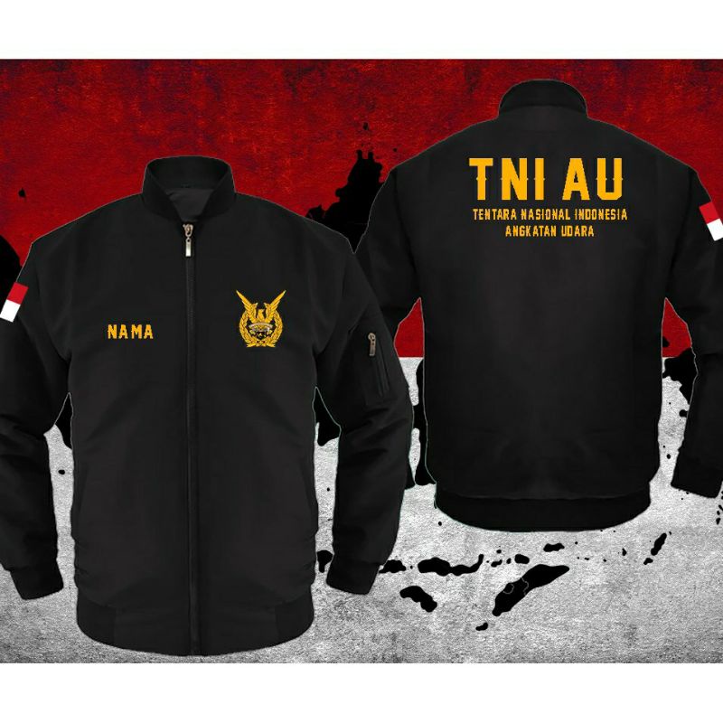 JAKET BOMBER TNI AU  ( SABLON)