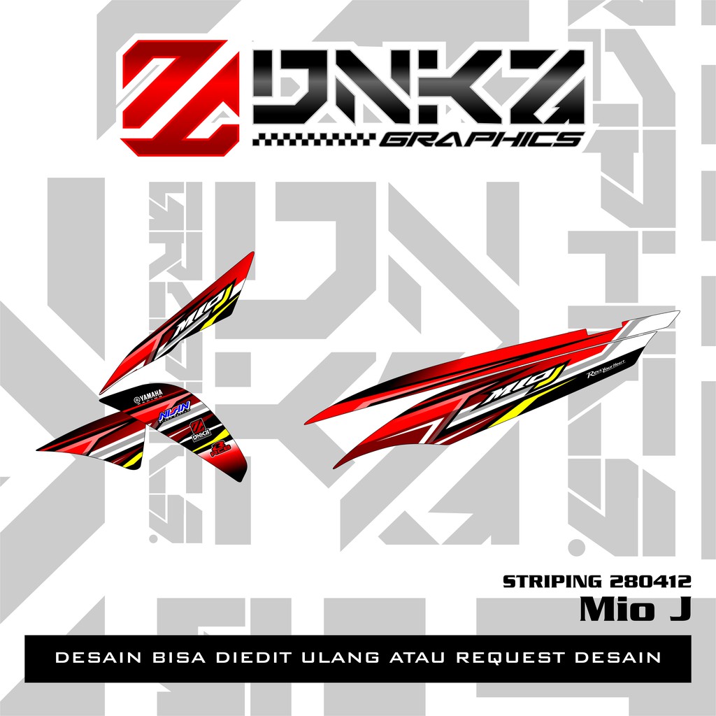 Stiker Mio J Decal Striping Mio J Premium Racing 280412