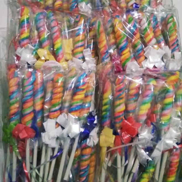 

Permen lolipop murah Spiral 14500/pack 20pcs