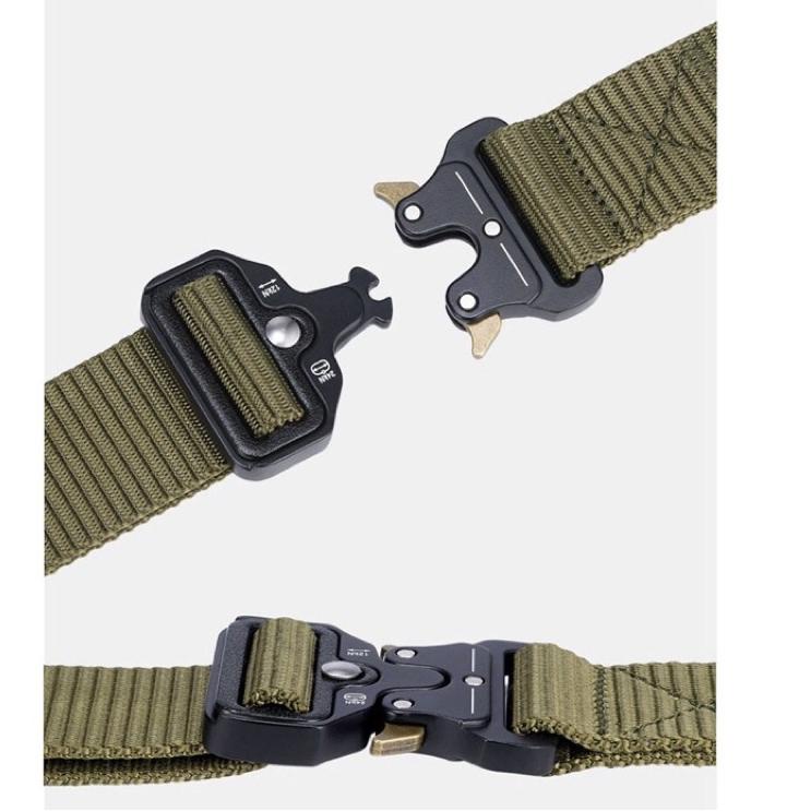 Special Surprise ikat pinggang pria tactical bahan nylon double ring kepala besi bisa COD