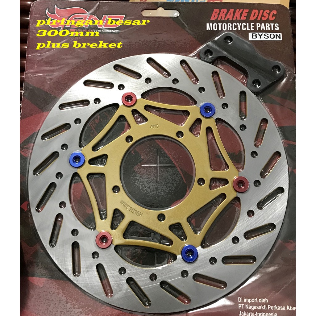 piringan BESAR BYSON SCORPIO VIXION MX JUPITER  RX KING PIRINGAN DEPAN VARIASI 300MM PLUS BREKET