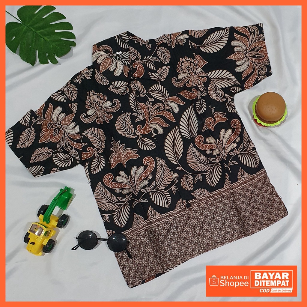 Ready Kemeja batik Anak Lengan Pendek